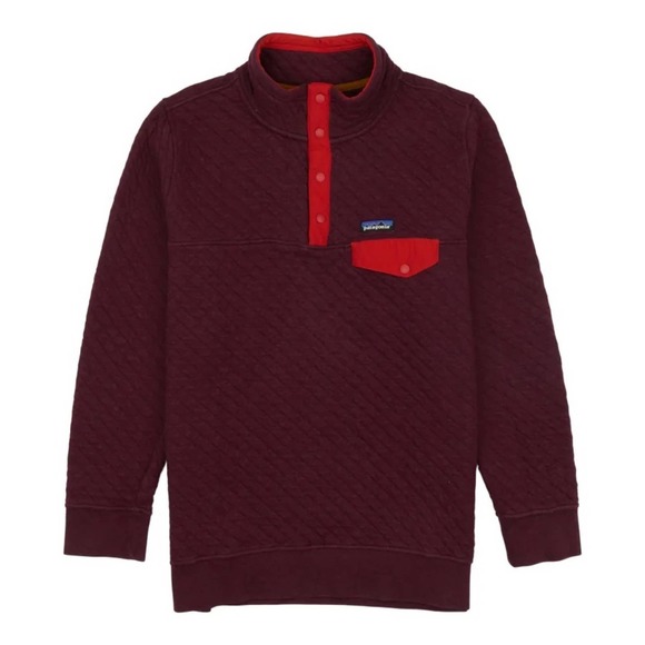 Patagonia Tops - Patagonia Cotton Quilt Snap-T Pullover Size Large sweater Plum